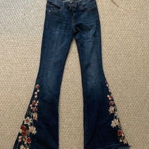 Free People Embroidered Jeans